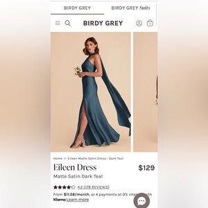 Birdy Grey Eileen Dress in Dark Teal